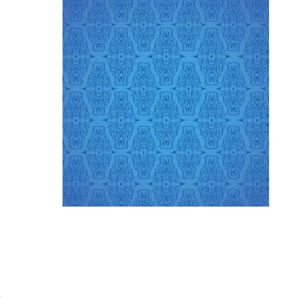 Vector illustration of Seamless Damask Pattern Blue Background