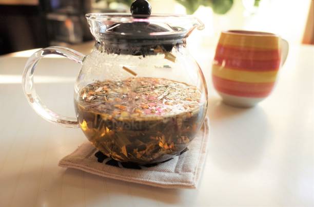 Herb tea stock photo
