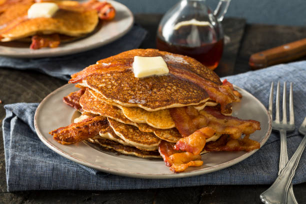 istock Homeade Sweet Bacon Pancakes 830981914