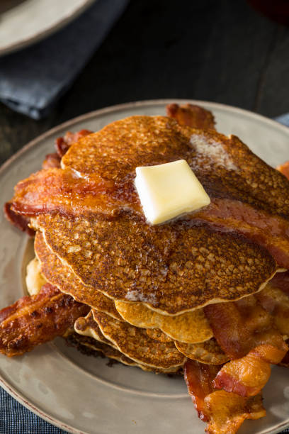 istock Homeade Sweet Bacon Pancakes 830982526