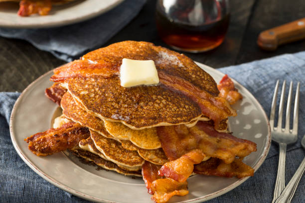 istock Homeade Sweet Bacon Pancakes 830985048