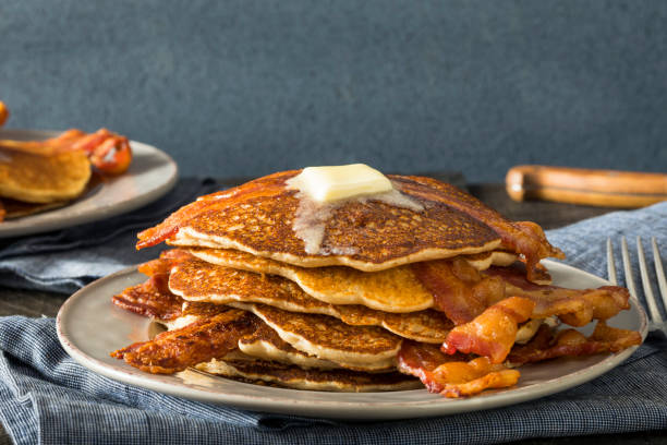 istock Homeade Sweet Bacon Pancakes 830985102