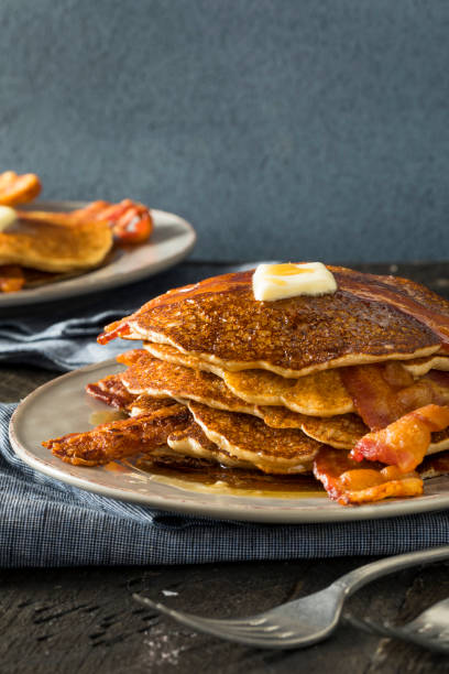 istock Homeade Sweet Bacon Pancakes 830985310