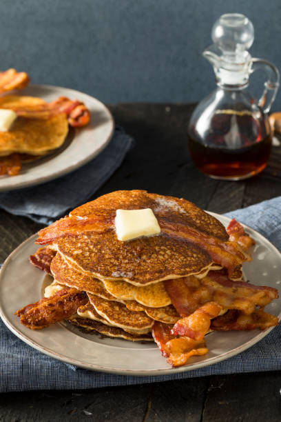 istock Homeade Sweet Bacon Pancakes 830985468