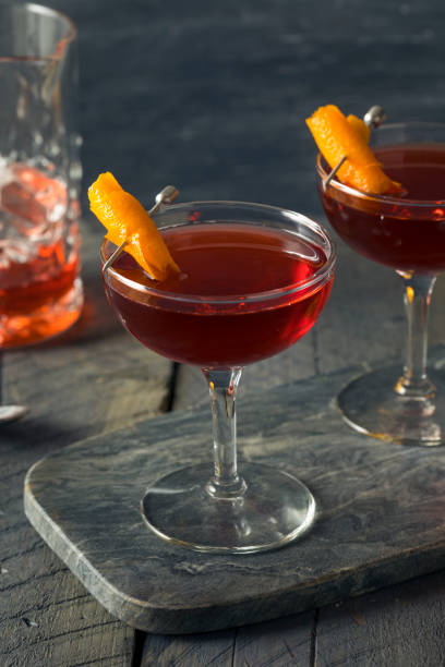 Homemade Red Boulevardier Cocktail