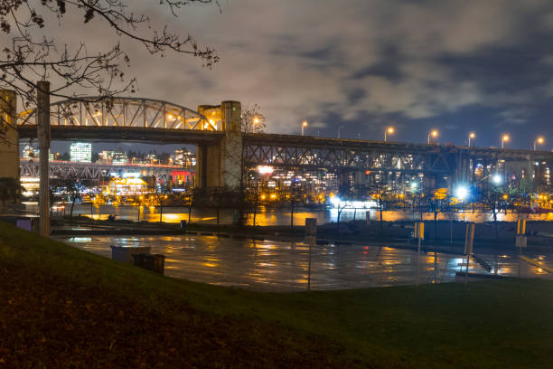 istock Night long exposure city shot with city lights 830991446