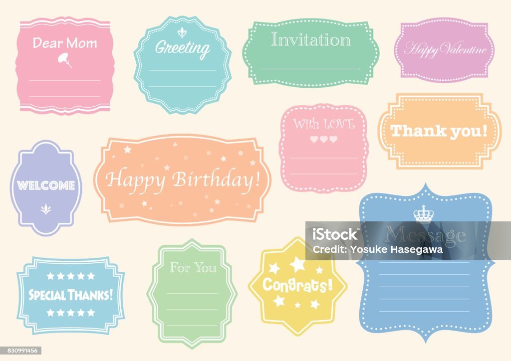 Message Writing Frame Message Frame Set Vector Illustration Stock Illustration - Download ...