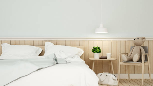 istock bedroom with kid space and wall decoration in home or apartment - 3D Renderinig 830991842
