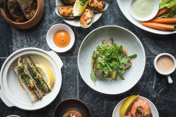 istock Mix of Seafood Set Menu fresh and look yummy 830992188