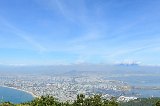 istock Da Nang city viewed form the mountain. 830998928