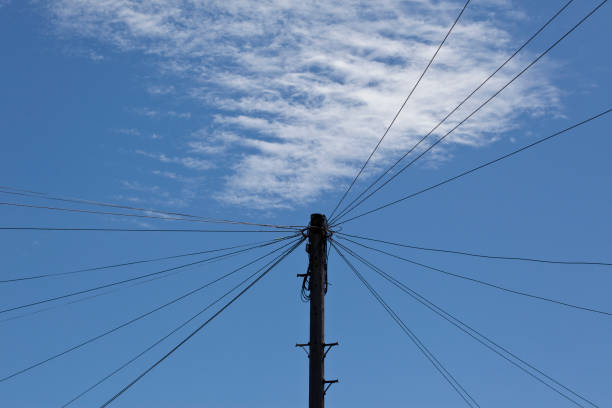 istock Electricity Pylon with Altocumulus Sky London 831013154