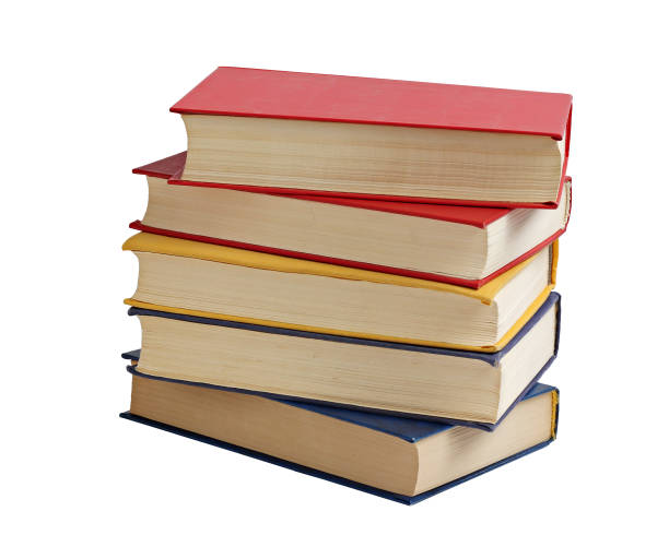 istock Books in color covers on a white background. 831016502