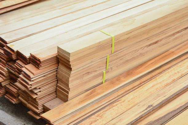 istock Stacked wooden planks. 831019716