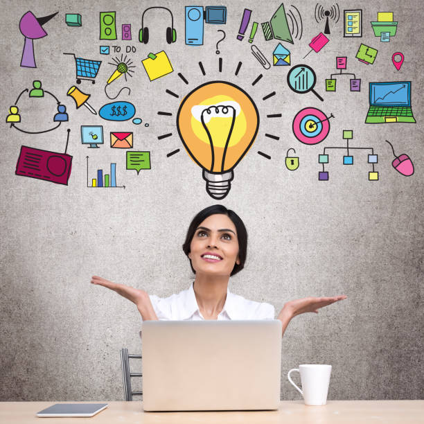 istock Businesswoman working on laptop 831038724