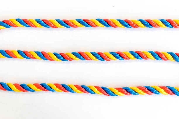 istock Set of white cotton ropes isolated on white 831039628