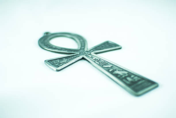 istock Silver Egyptian ankh on the white background, isolated 831046074