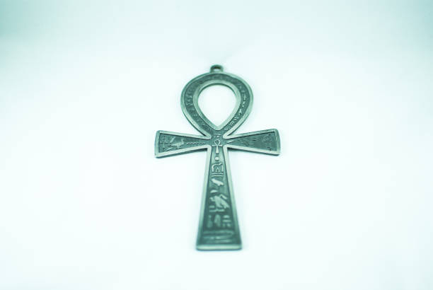 istock Silver Egyptian ankh on the white background, isolated 831046096