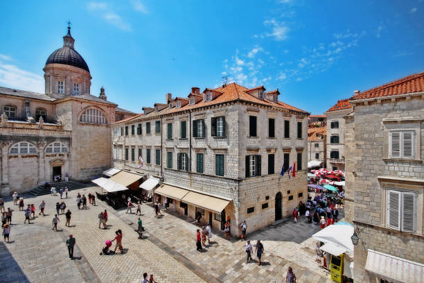 Old town of Dubrovnik, UNESCO World Heritage Site, Dubrovnik-Neretva County, Dalmatia region, Croatia stock photo