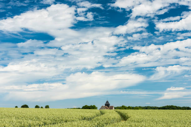 istock Church Beaunay Grain Field 831053494