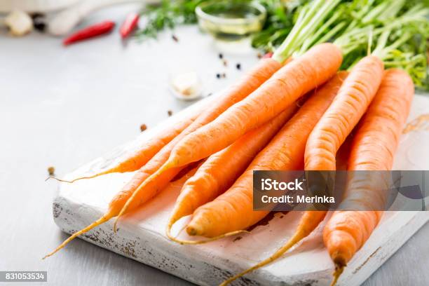 Ingredients For Carrot Soup Stock Photo - Download Image Now - Carrot, Freshness, Kitchen