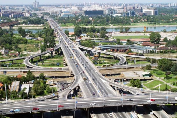 istock Road, Corridor 10 aerial view 831053844