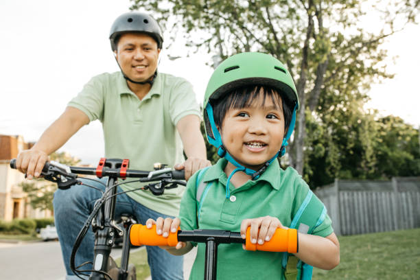 istock Riding bike and scooter 831054304