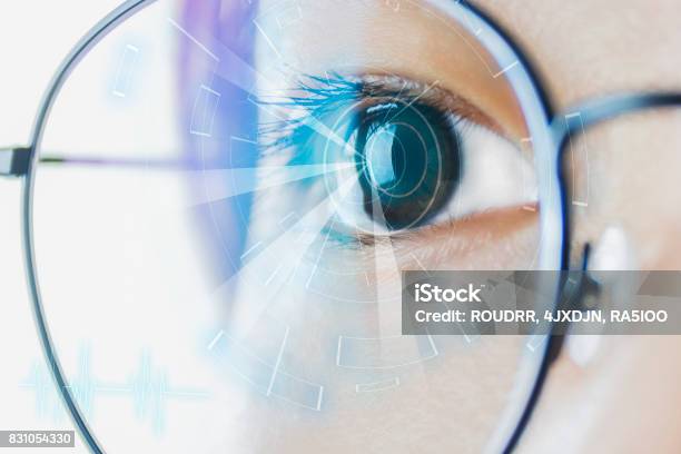 Augmented Reality Glasses Stock Photo - Download Image Now - Eyeglasses, Eye, Technology