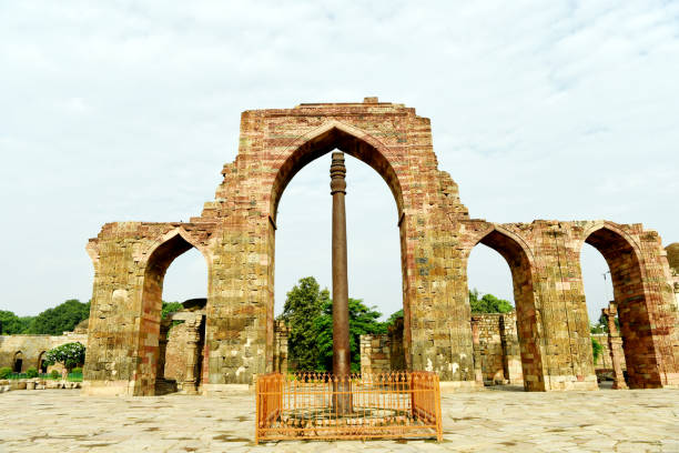 Iron Pillar of Delhi stock photo