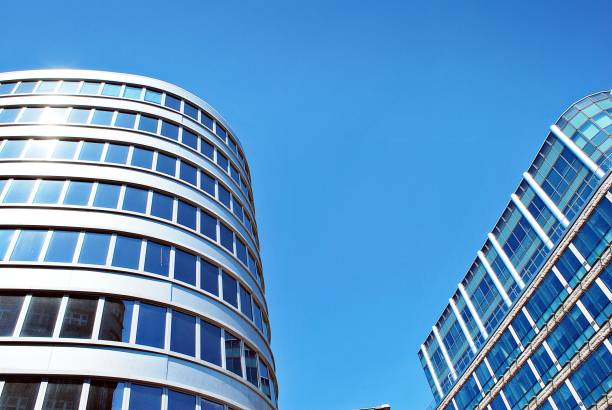 istock Modern building.Modern office building with facade of glass 831063738
