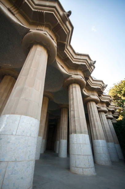 istock Park Guell Colonnaded Footpath, Barcelona, Spain, September 2016 831064128