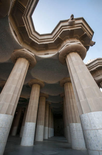 istock Park Guell Colonnaded Footpath, Barcelona, Spain, September 2016 831064130