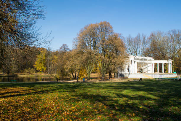 istock Park in autumn colors 831067858