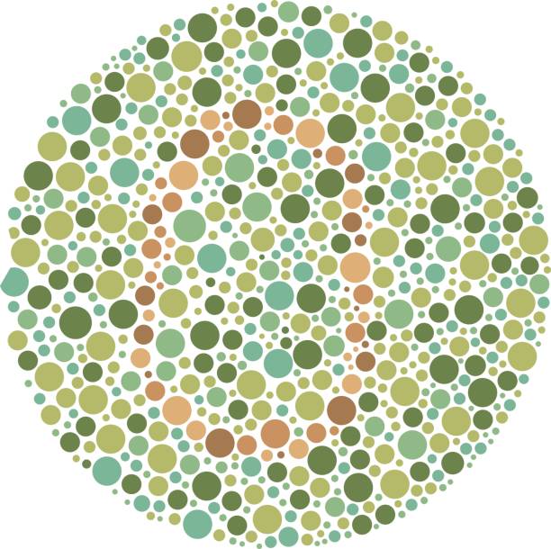 Ishihara color blindness test 0 Test to see if you can see the number. colorblind stock illustrations