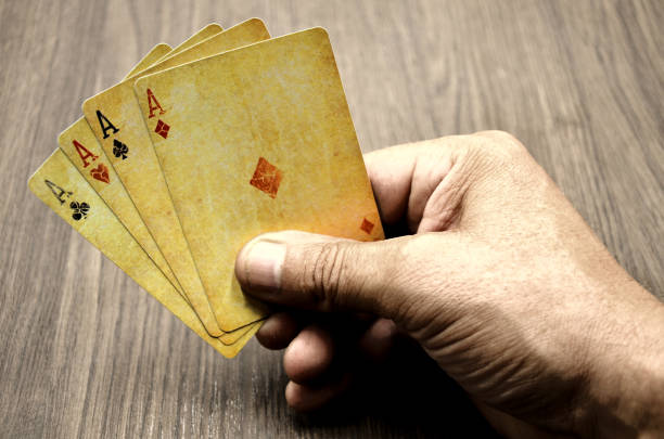 Poker cards stock photo
