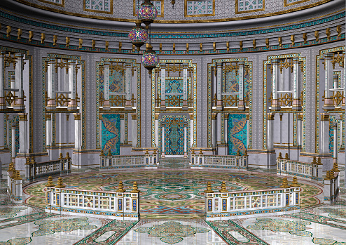3D rendering of a fairytale oriental palace