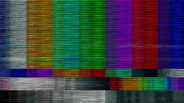 Photo of GLITCH! BAD INTERFERENCE FOR TV DIGITAL TEST PATTERN