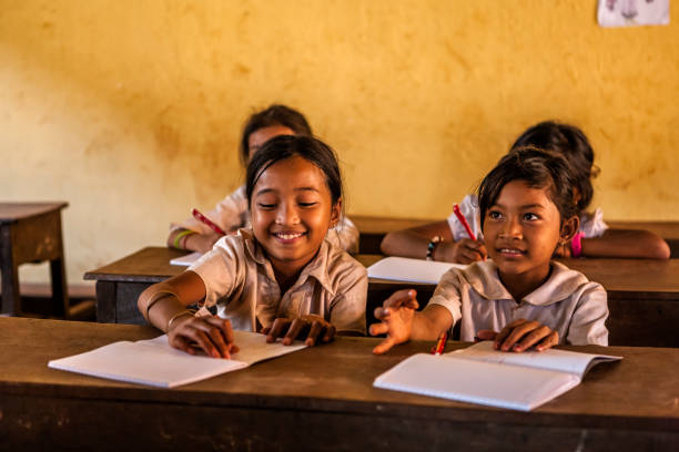 istock Cambodian school children during class, Tonle Sap, Cambodia 831089482