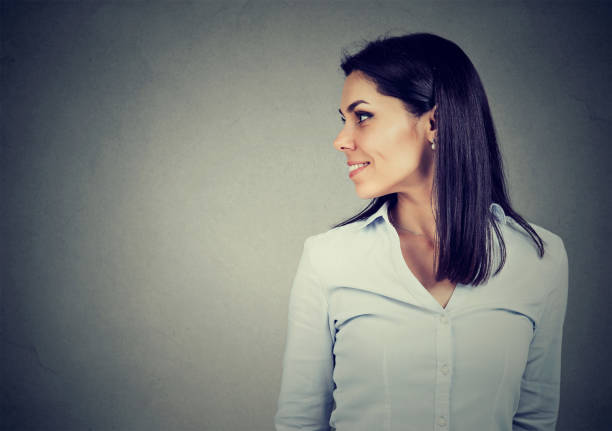 istock Side profile of a happy woman 831092946