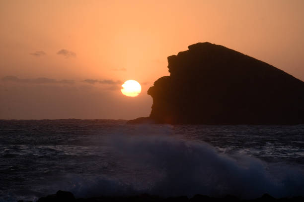 istock Sunset at the beach in the red sky 831100038