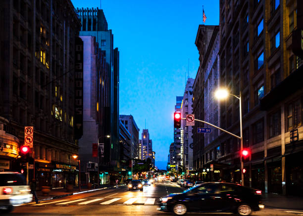 istock Los Angeles downtown by night 831106146
