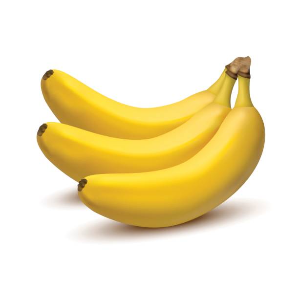 istock 3d vector realistic illustration of bunch of bananas 831106794