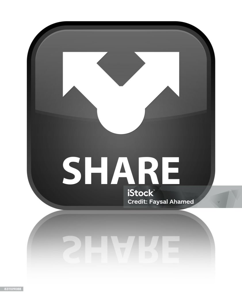Share Button Measure Square Share Special Black Square Button Stock Illustration - Download Image ...