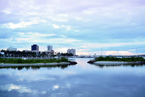 istock Twilight Panoramic Photo of West Palm Beach 831113156