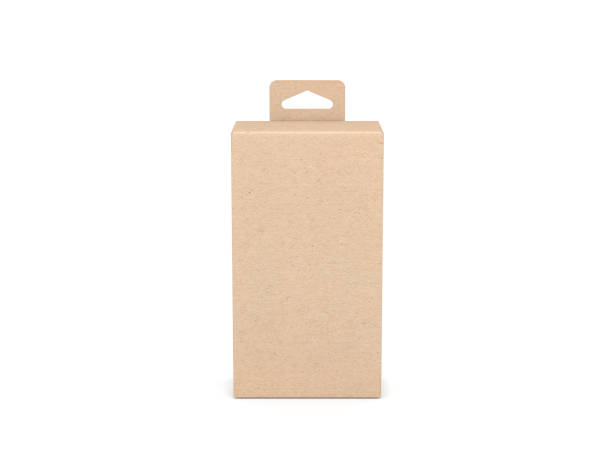 istock Kraft Cardboard Box with Hang Tab Mockup for design or branding 831114272