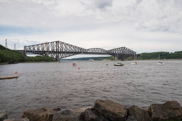 istock Quebec Bridge - longest cantilever bridge in the world. 831120824