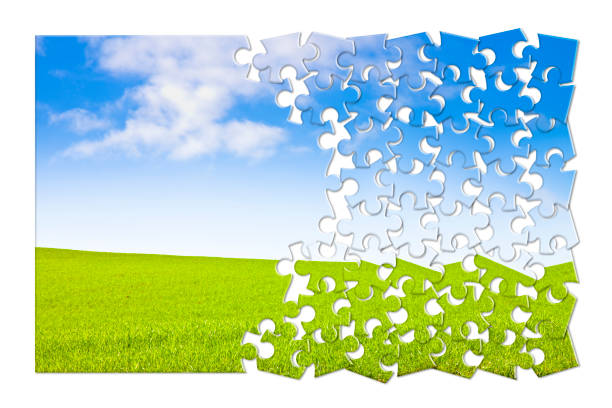 istock Build your serenity - concept image in puzzle shape 831121478