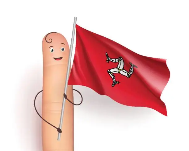Vector illustration of Isle of Mann flag