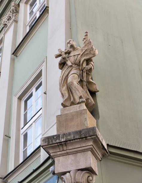 istock Wall religious sculpture closeup in Krakow, Poland. 831125154