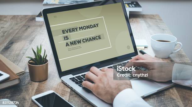 Every Monday Is A New Change Stock Photo - Download Image Now - Monday, Motivation, Week