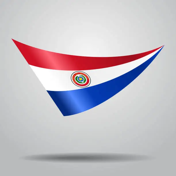 Vector illustration of Paraguayan flag background. Vector illustration.